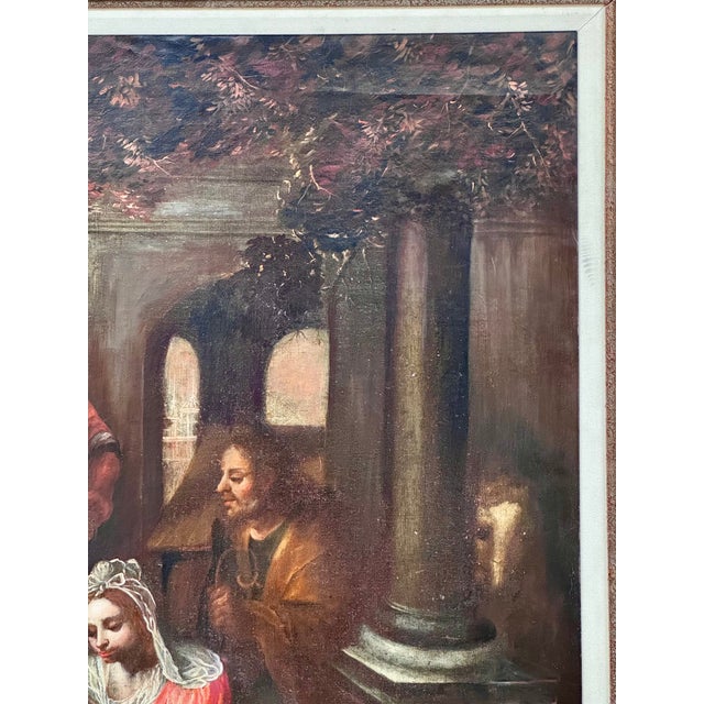 "The Adoration of the Magi" Oil on Canvas Painting, Old Master School For Sale - Image 9 of 12