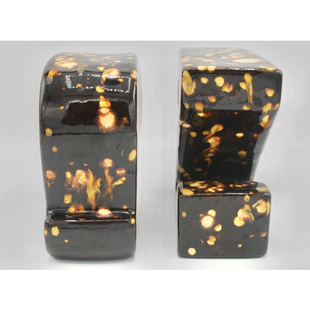 Vintage Mid Century Modern A-Z Ceramic Block Letter Bookends For Sale In Tulsa - Image 6 of 12