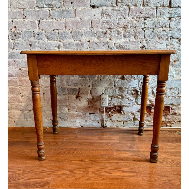 Antique Oak Teacher's Desk For Sale - Image 6 of 7
