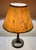 Vintage Table Lamp with Patinated Patterned Metal Base, 1980s For Sale - Image 3 of 8