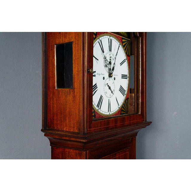English Grandfather Clock, First Half of the 19th Century - Living Room Clock, Pendulum Weights, Clockwork, Antique, Möblinger For Sale - Image 13 of 18