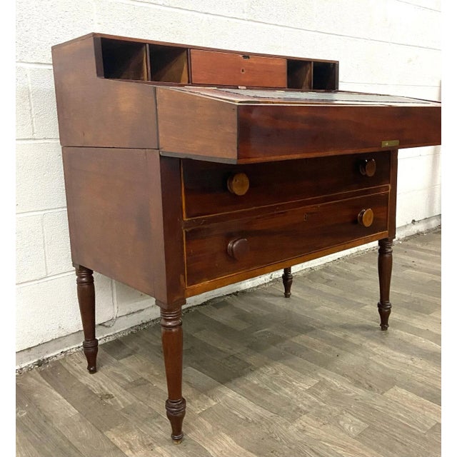 Antique 19th Century Style Unfolding Campaign Box Desk Captain Desk Writing Desk For Sale - Image 11 of 12