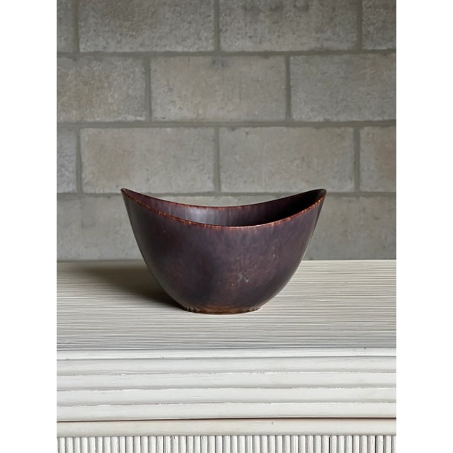 Mid-Century Modern 1950's Gunnar Nylund for Rörstrand Axk Stoneware Bowl For Sale - Image 3 of 5