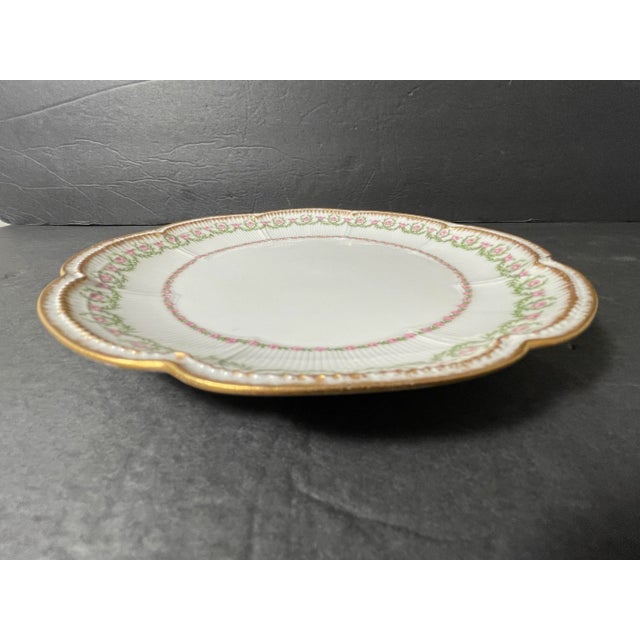 Late 19th Century Antique Limoges Plates - Set of 12 - Floral Gilt For Sale - Image 5 of 12
