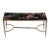Jansen Style Carved & Painted Chinoiserie Coffee Table With Brass & Steel Base For Sale