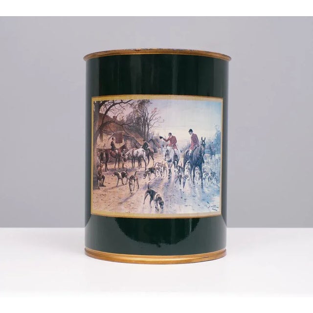 Black English Metal Waste Basket, 1960s For Sale - Image 8 of 8