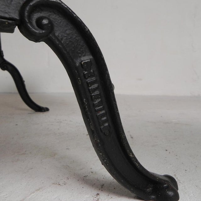 Bistro Table with Marble Top and Cast Iron Frame, Paris, France, 1930s For Sale - Image 15 of 18