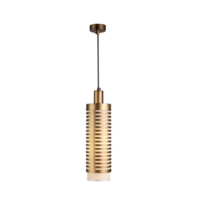 Contemporary Italian Pollux Pendant Light in Burnished Metal For Sale - Image 3 of 6