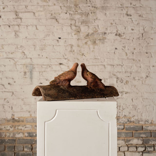 French 19th Century French Terracotta Roof Tile With Motif (A) For Sale - Image 3 of 3