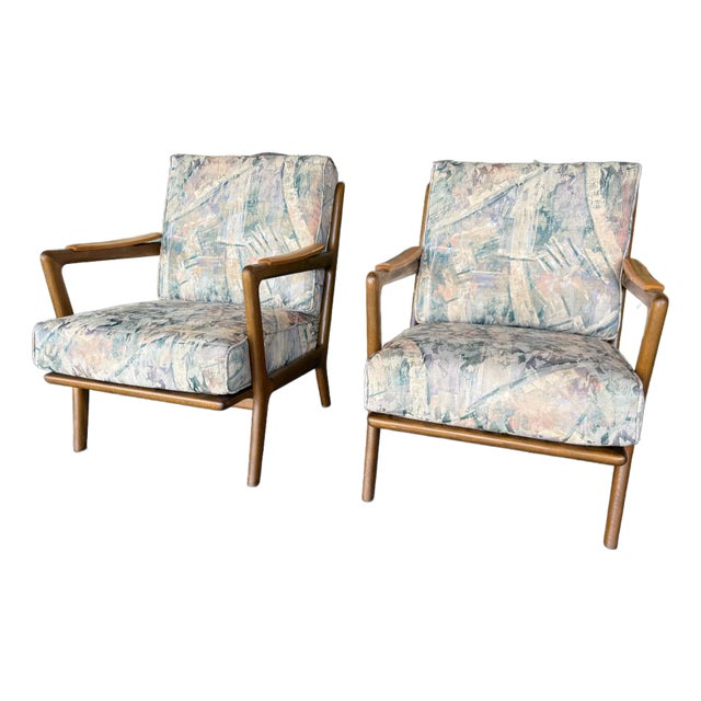Mid Century Lounge Chair Pair For Sale