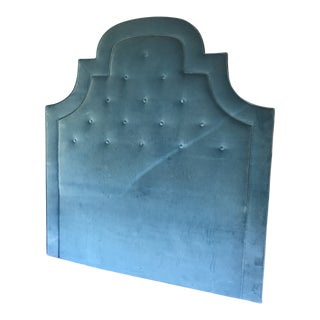 Queen Size Tufted Velvet Headboard For Sale