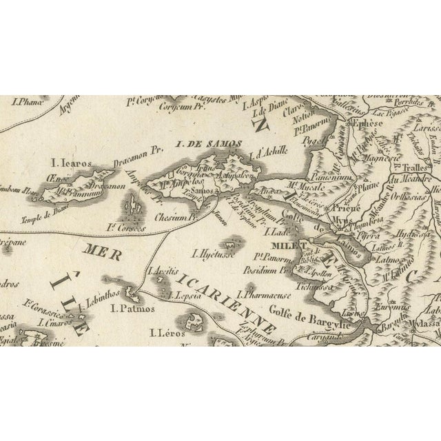 Antique Map of Asia Minor Coast and Greek Islands from Ambroise Tardieu, 1825 For Sale - Image 9 of 13