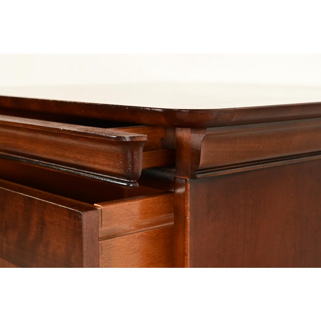 Grange French Louis Philippe Solid Cherry Wood Highboy Dresser or Semainier For Sale - Image 9 of 14