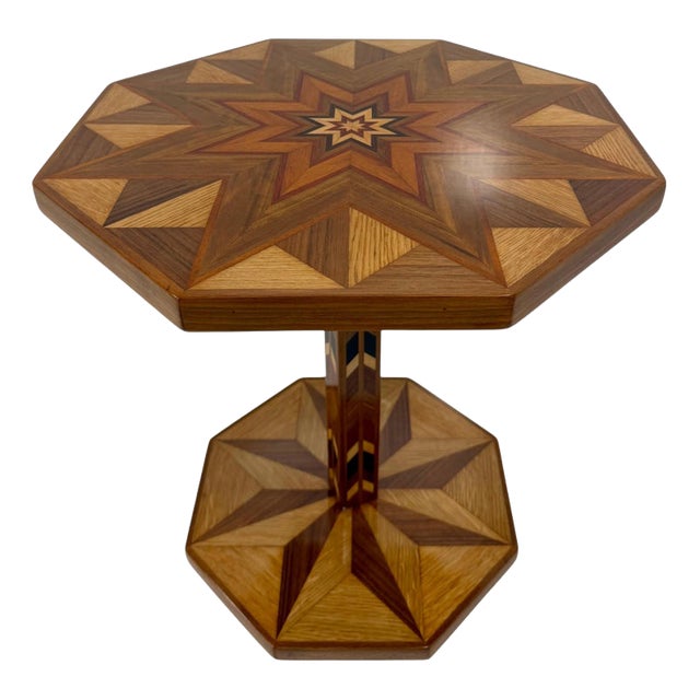 Italian Art Deco Coffee Table in Various Wood Species, 1940s For Sale