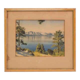 1940s Lake Tahoe Nevada State Park Framed Photograph For Sale