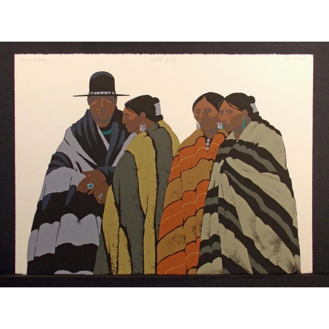 "The Relatives" Unframed Limited Edition Serigraph on buff Arches paper Hand signed by the artist Size: 22" x 30" Numbered...