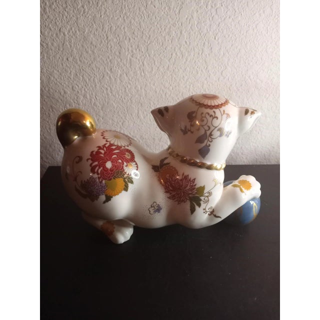 1980s 1987 Franklin Mint the Imperial Puppy of Satsuma Figurine For Sale - Image 5 of 8