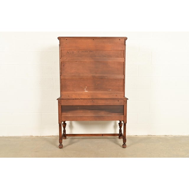Antique English Jacobean Carved Oak Bar Cabinet, Circa 1920s For Sale - Image 13 of 14