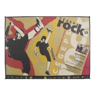 2006 Original Quebec Poster, Cégeps Rock Competition For Sale