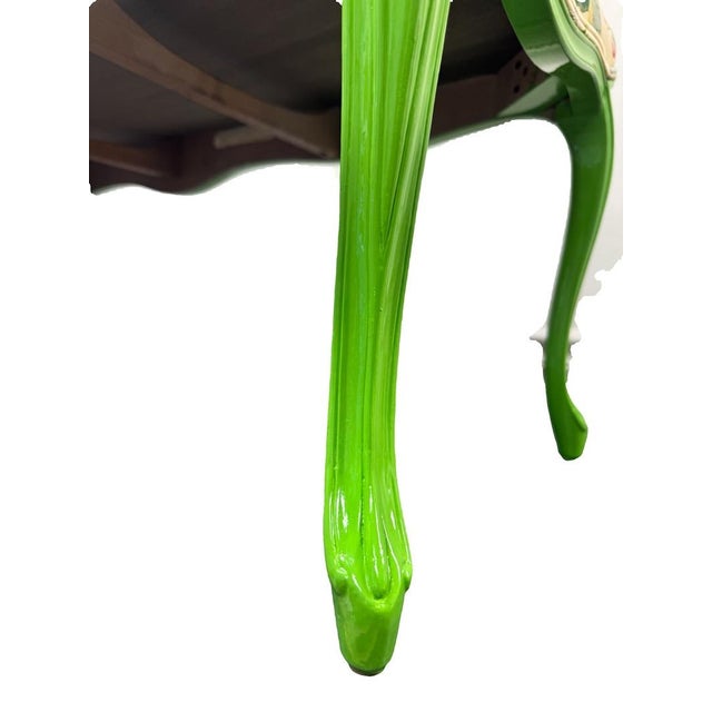 Vintage Mid Century Upholstered Lacquered Bench For Sale In West Palm - Image 6 of 7