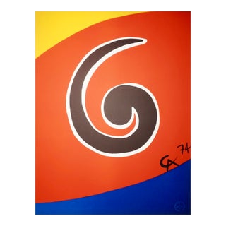 Alexander Calder Limited Edition Lithograph "Swirl" Flying Colors (1974) For Sale