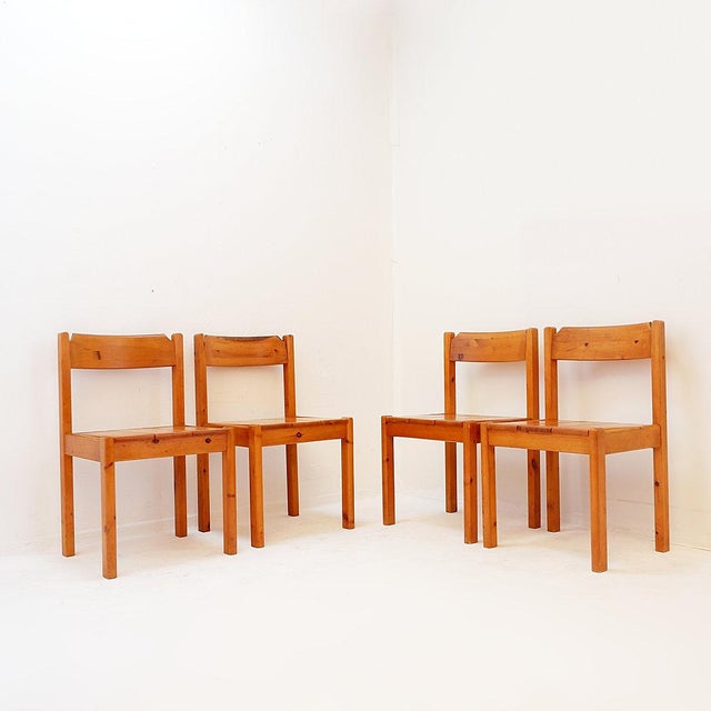 Mid-Century Modern Swedish Pine Dining Set, 1970s, Set of 5 For Sale - Image 3 of 16