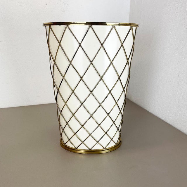 Brass Umbrella Stand from Vereinigte Werkstätten München, Germany 1950s For Sale - Image 3 of 18