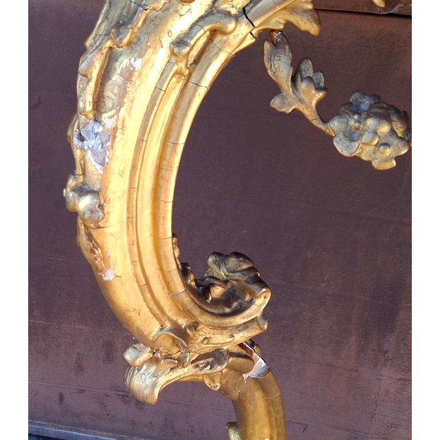 Pair 18th Century Rococo Style Carved Giltwood Marble Top Side Tables For Sale - Image 12 of 14