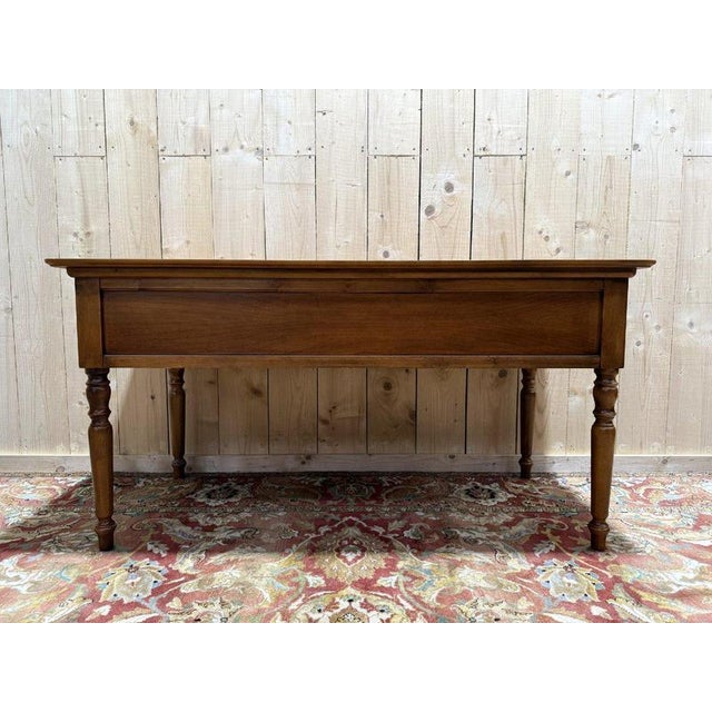 Louis Philippe Style Flat Desk in Cherrywood For Sale - Image 6 of 9