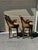 Century Furniture Pair of Century Furniture Savoy Swivel Bar Stools With Leather Seats and Paisley Upholstery For Sale - Image 4 of 7