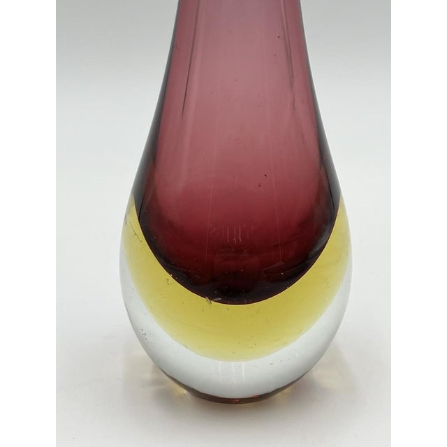 Murano Stem Submerged Vase by Flavio Poli for Seguso For Sale - Image 5 of 12