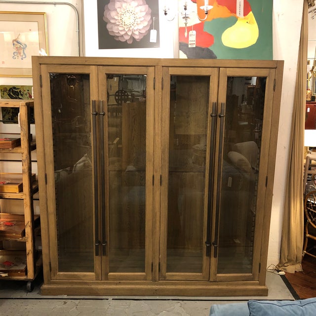 Restoration Hardware 20th C. Display English Brass Bar Pull Glass 4