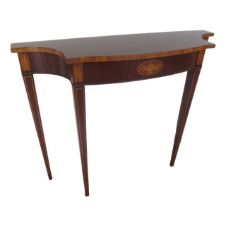Councill Inlaid Mahogany Console Table For Sale