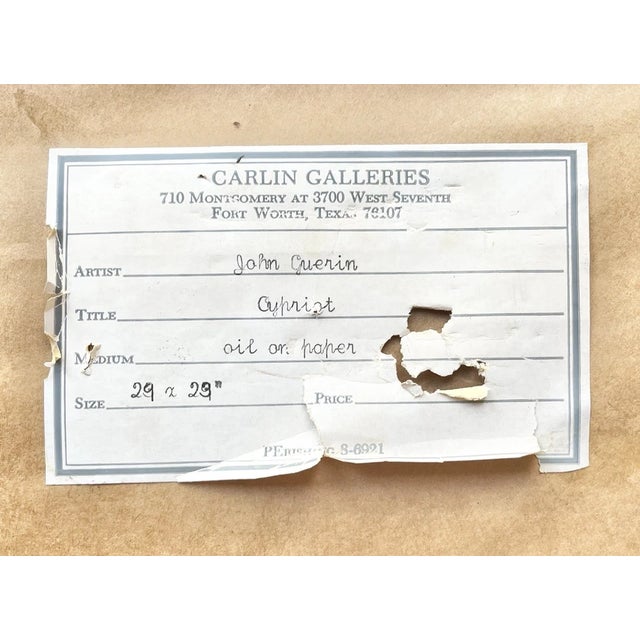 1969 John William Guerin “Cypriot” Framed Original Oil on Paper For Sale - Image 10 of 10