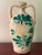 Antique Rustic European earthenware pottery jug with handles. Hand-painted with unique tree motifs. No maker's mark, but...