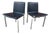 Jorgen Hoj for Johannes Hansen Aluminum and Leather Chairs 1962 For Sale