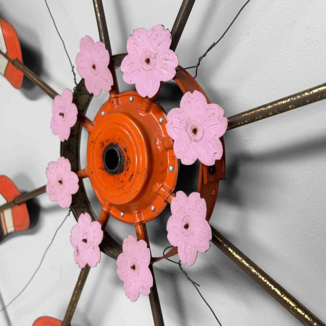 Vintage Spinning Wheels Koinobori Matsuri Wall Decoration, Japan, 1950s, Set of 2 For Sale - Image 15 of 18
