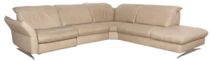 Davino Leather Corner Sofa from Hukla