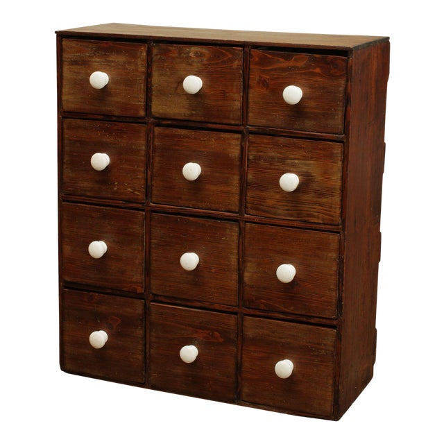 Antique 12 Drawer Pine Apothecary Chest Chairish