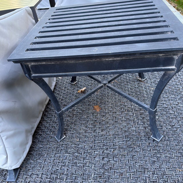 Restoration Hardware Antibes Collection Zinc Side Table ($200 Each) There Are 4 Available. For Sale - Image 10 of 11