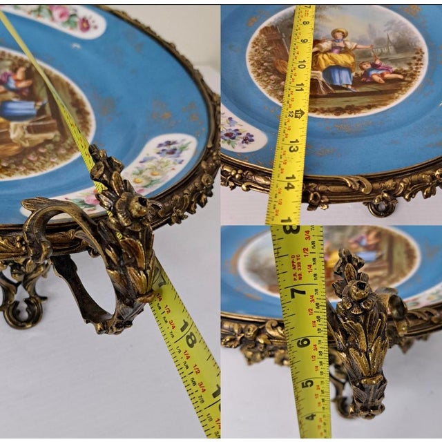 19th Century Sèvres Style Porcelain Centerpiece Bowl With Ormolu Mounts For Sale - Image 15 of 15