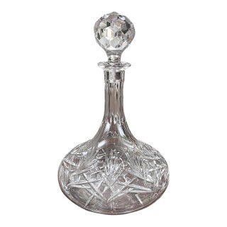 Vintage Crystal Ship's Decanter For Sale