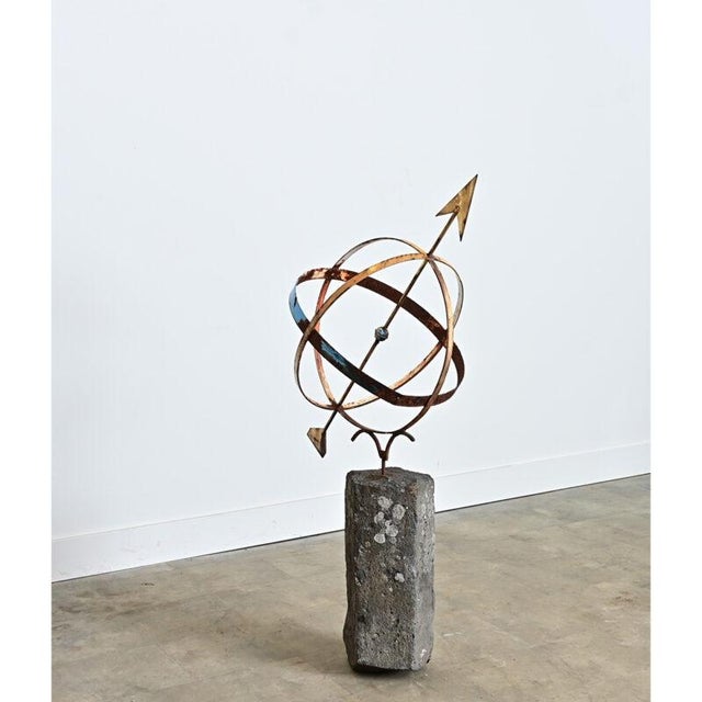English 19th Century Garden Armillary Sphere on Column For Sale - Image 4 of 11