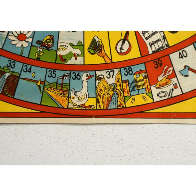 1930s 1930's Italian Board Game "Giuoco Dell'oca" (Goose Game) For Sale - Image 5 of 5