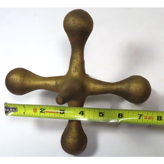 Giant Size Pair of Vintage Mid Century Cast Iron Jacks for Decoration or Bookends Chairish