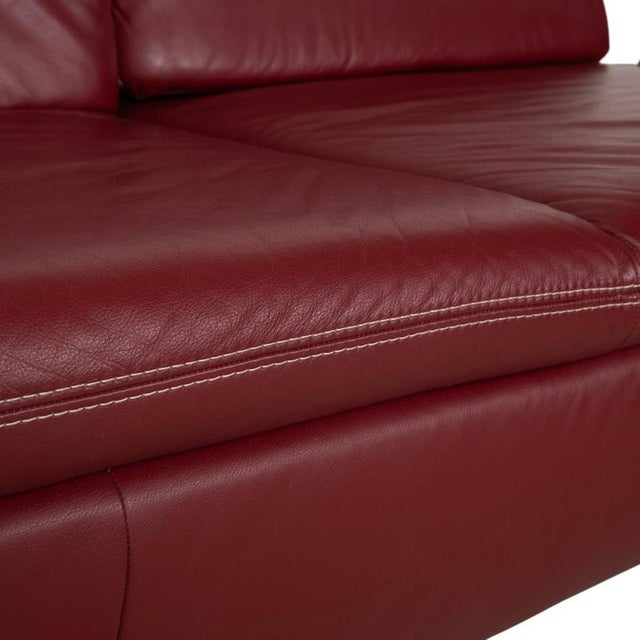 Clair Corner Sofa in Bordeaux Leather from Mondo For Sale - Image 10 of 17