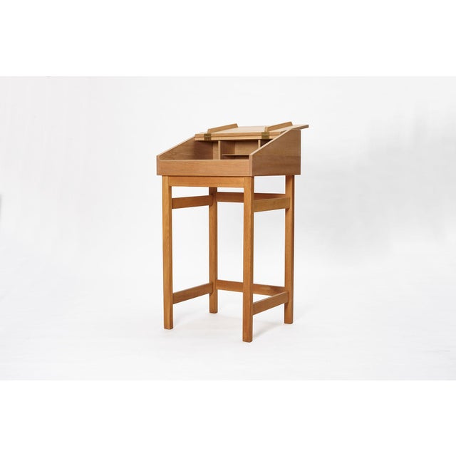 Oak Secretary Desk, Denmark, 1960s For Sale - Image 6 of 17