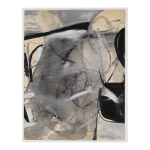 Black and White Abstract - Oil and Gouache on Paper by Felix Ruvolo