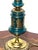 Antique French Brass and Porcelain Glass Shade Table Lamp from Unbekannt, 1920s For Sale - Image 4 of 11