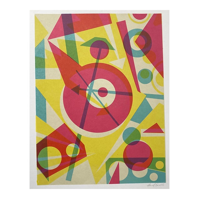 1980s Abstract David Genelli Serigraoh For Sale